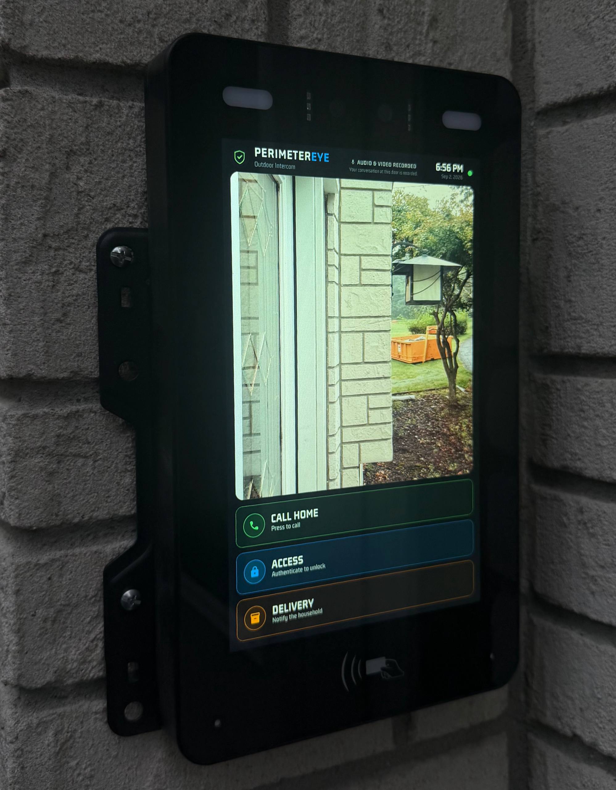 Real installed PerimeterEye Access intercom